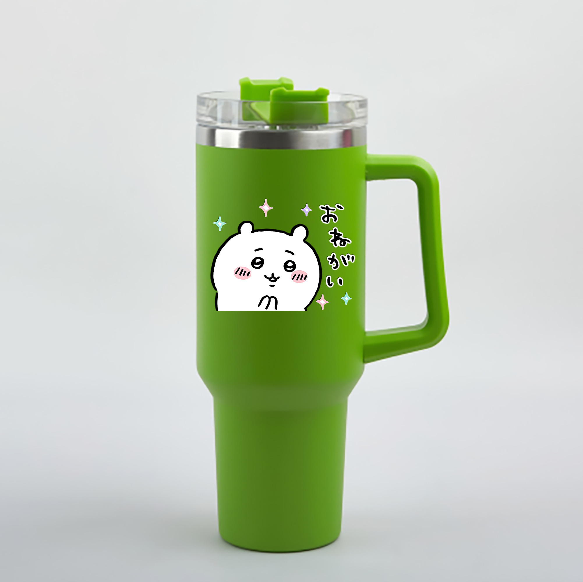 （画像用） ちいかわ ちいかわ Chii-kawa chiikawa 1200mL車用タンブラー - クリスタルステッカー（プラスチックストロー付き）